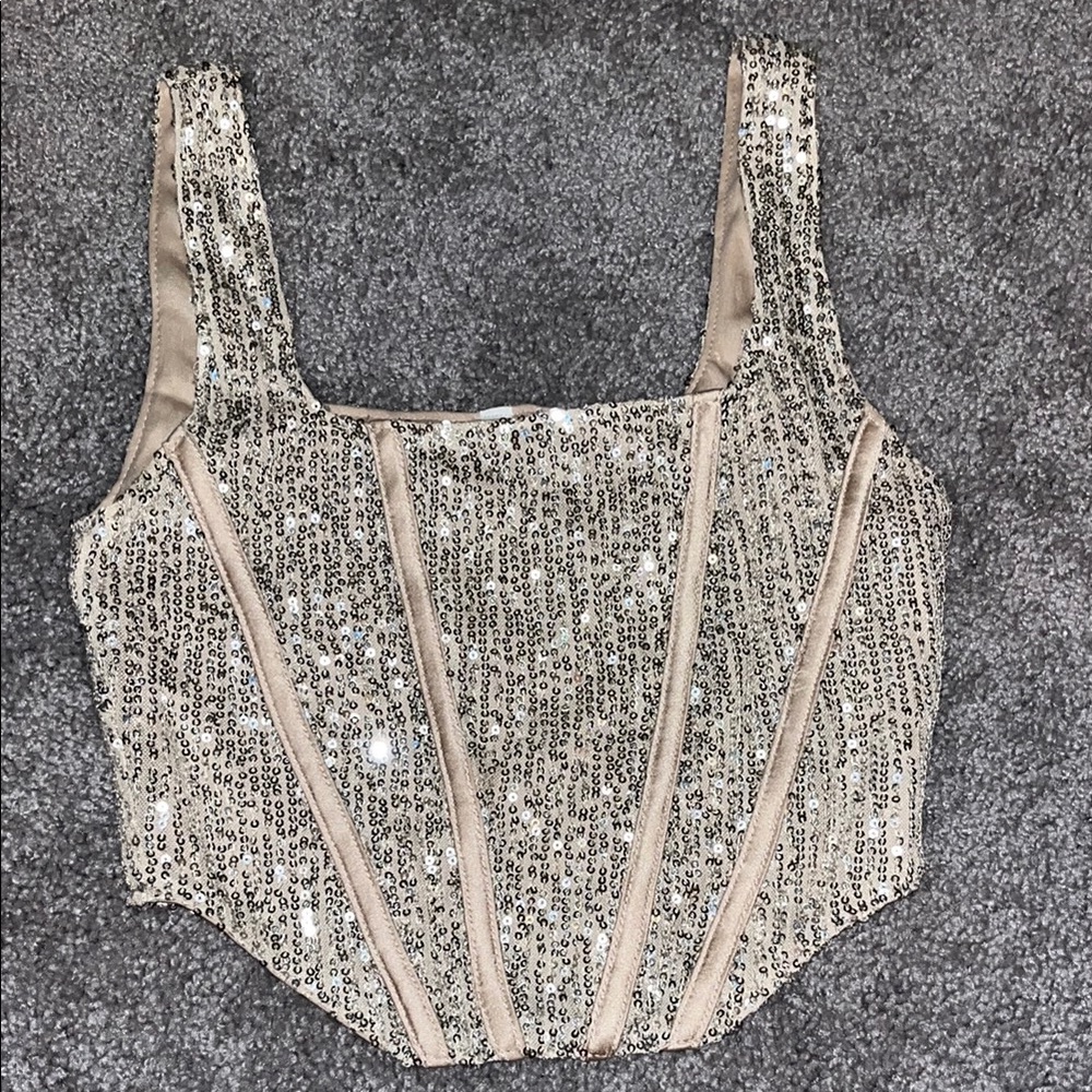 Brand new Altar'd State Sparkling Sequin corset Top